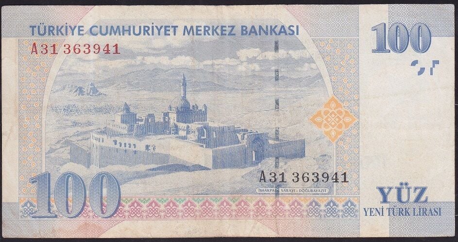8.Emisyon 100 YTL A31 363941 Çok Temiz