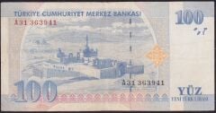 8.Emisyon 100 YTL A31 363941 Çok Temiz