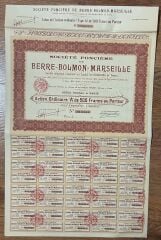 Hisse Senedi - Berre Bolmon Marseille 1920 li Yıllar ( 47 X 30 cm )