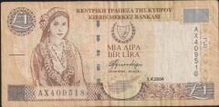 Kıbrıs 1 Lira 2004 Çok Temiz