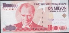 7.Emisyon 10.000.000 Lira E13 179481 Çok Temiz+