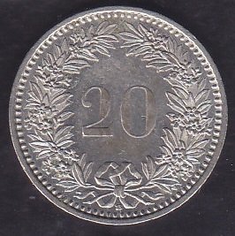 İsviçre 20 Rappen 2012