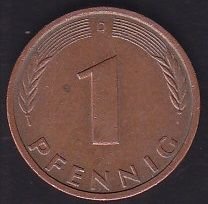 Almanya 1 Pfennig 1988 D