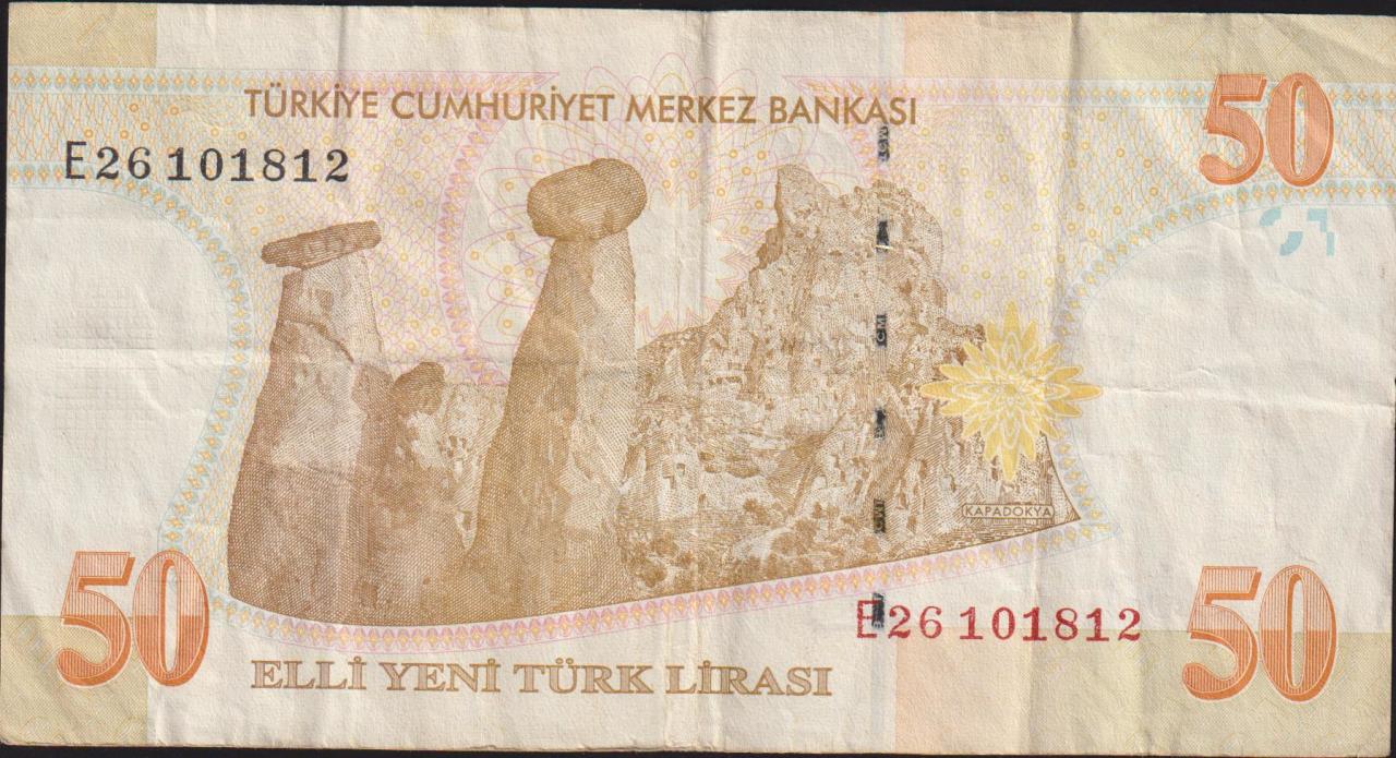 8.Emisyon 50 YTL E26 101812 Çok Temiz