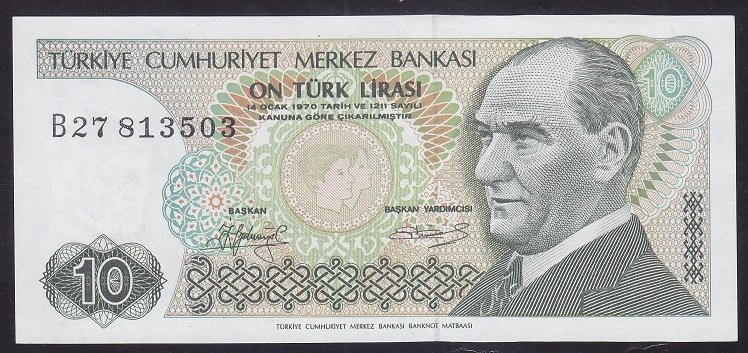 7.EMİSYON 1.TERTİP 10 LİRA B27 813503 ÇİLALTI ÇİL KISA KAŞ