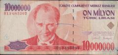 7.Emisyon 10 000 000 Lira B13 685207 Temiz