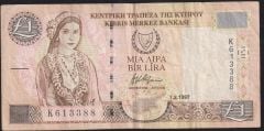 Kıbrıs 1 Lira 1997 Çok Temiz