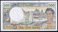 Fransız Pasifik Toprakları 500 Frank 1990 - 2013 Çilaltı Çil ( 	French Pacific Territories )
