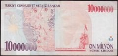 7.Emisyon 10 000 000 Lira B62 864898 Çok Temiz
