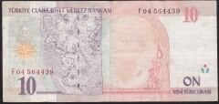 8.Emisyon 10 YTL F04 564439 Çok Temiz