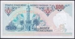 7.Emisyon 1.Tertip 500 Lira B11 628296 Çil