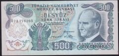 6.Emisyon 2.Tertip 500 Lira O23 276205 Çok Çok Temiz+