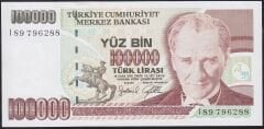 7.Emisyon 3.Tertip 100000 Lira I89 796288 Çil