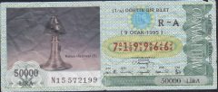 1995 9 Ocak Çeyrek Bilet - R-A Serisi Kondisyon Düşük