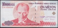 7.Emisyon 10 000 000 Lira E26 358509 Çok Temiz+