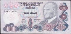 6.Emisyon 2.Tertip 1000 Lira E31 725552 Çok Çok Temiz+