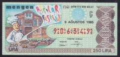 1985 9 AĞUSTOS ÇEYREK BİLET Ç SERİSİ