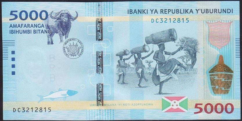 Burundi 5000 Frank 2015 Çil Pick53