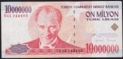 7.Emisyon 10 000 000 Lira B61 344493 Çok Temiz