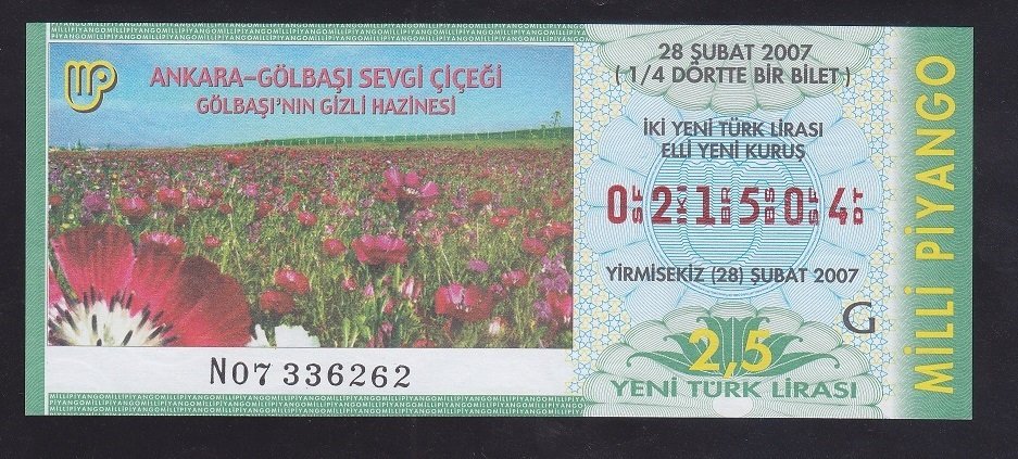 2007 28 ŞUBAT ÇEYREK BİLET
