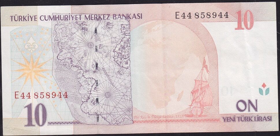 8.Emisyon 10 YTL E44 858944 Çok Temiz+