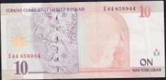 8.Emisyon 10 YTL E44 858944 Çok Temiz+