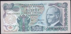 6.Emisyon 2.Tertip 500 Lira O06 254263 Çilaltı Çil