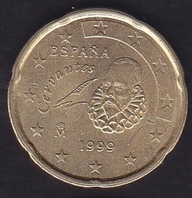 Avrupa 20 Euro Cent 1999 İspanya
