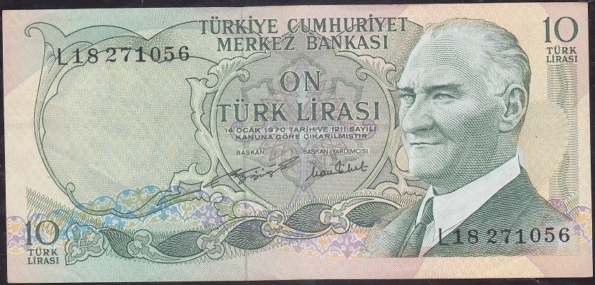 6.Emisyon 2.Tertip 10 Lira L18 271056 Ççt +
