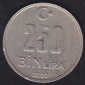 2002 Yılı 250 Bin Lira
