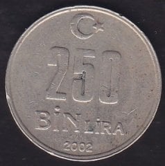 2002 Yılı 250 Bin Lira