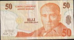8.Emisyon 50 YTL E16 355425 Çok Temiz