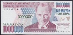 7.Emisyon 2.Tertip 1 000 000 Lira H22 837733 Çil