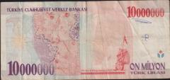 7.Emisyon 10 000 000 Lira B15 142600 Çok Temiz