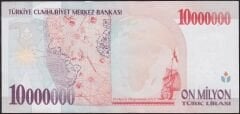 7.Emisyon 10000000 Lira E07 203677 Çok Çok Temiz+