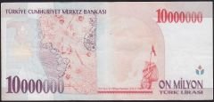 7.Emisyon 10 000 000 Lira B60 355583 Çok Temiz+