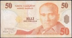 8.Emisyon 50 YTL E25 818795 Çok Temiz