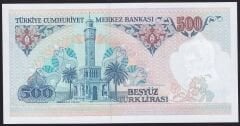 7.Emisyon 1.Tertip 500 Lira A74 941075 Çil