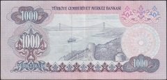 6.Emisyon 1.Tertip 1000 Lira A74 378287 Çok Temiz+