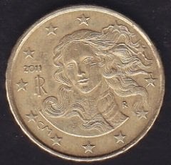 Avrupa 10 Euro Cent 2011 İtalya