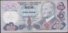 6.Emisyon 1.Tertip 1000 Lira A70 441941 Çok Temiz+