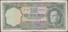 5.Emisyon 6.tertip 100 lira F82 035274 Çok Temiz