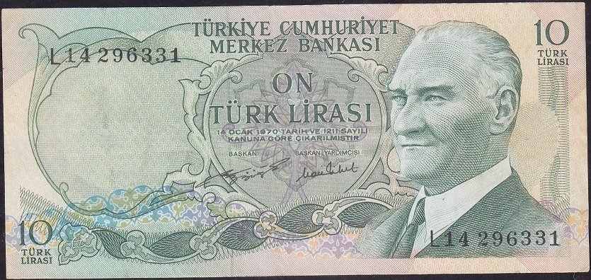 6.Emisyon 2.Tertip 10 Lira L14 296331 Ççt