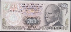 6.EMİSYON 1.TERTİP 50 LİRA G23 172632 ÇÇT