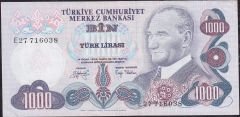 6.Emisyon 2.Tertip 1000 Lira E27 716038 Çok Çok Temiz+