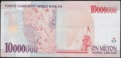 7.Emisyon 10000000 Lira D60 172020 Çok Çok Temiz