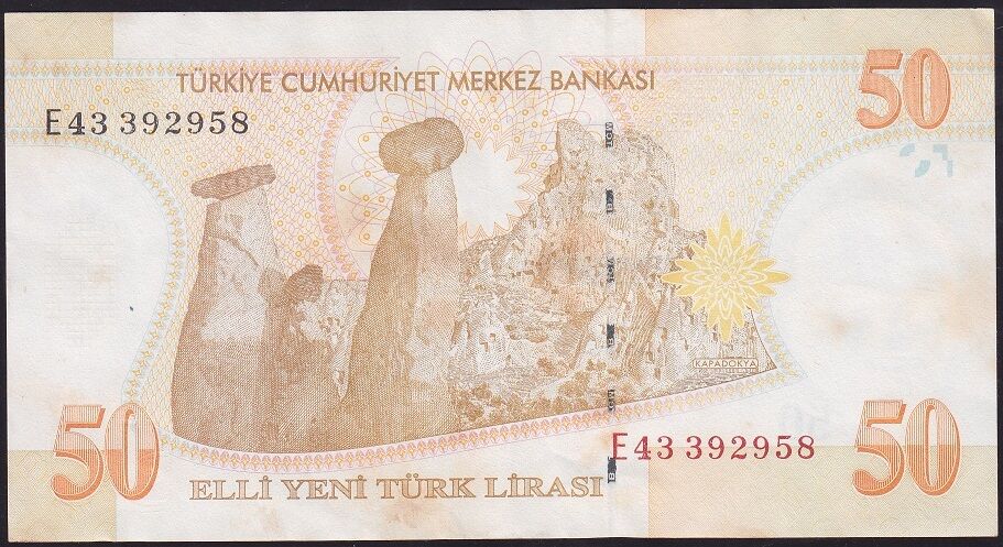 8.Emisyon 50 YTL E43 392958 Çok Çok Temiz+