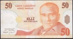 8.Emisyon 50 YTL E43 392958 Çok Çok Temiz+