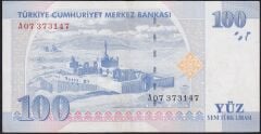 8.Emisyon 100 YTL A07 373147 Çok Temiz+