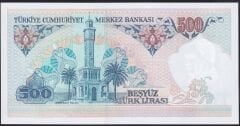 7.Emisyon 1.Tertip 500 Lira A74 941072 Çil
